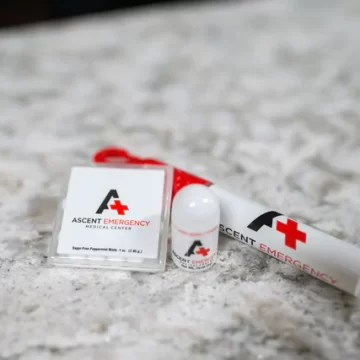 Promotional medical items from Ascent Emergency Room
