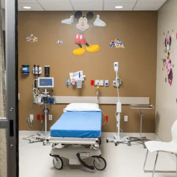 Pediatric emergency room with colorful decor